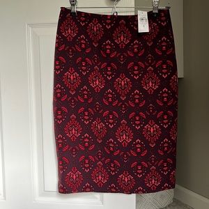 Ann Taylor Factory skirt - red floral size 0